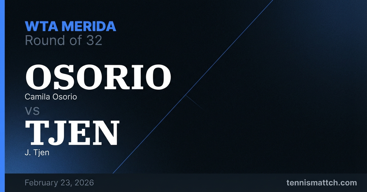 Camila Osorio vs J. Tjen — WTA Merida 2026 Preview