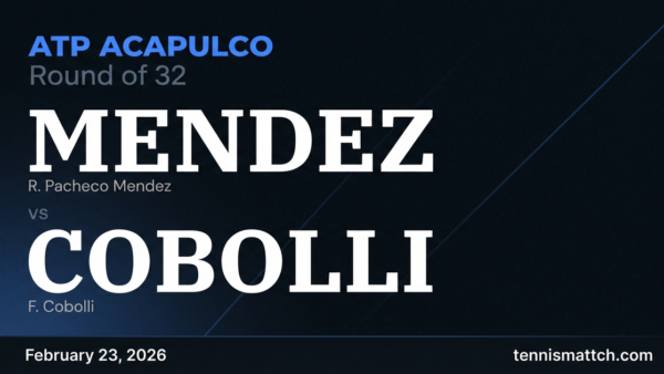 R. Pacheco Mendez vs F. Cobolli — ATP Acapulco 2026 Preview