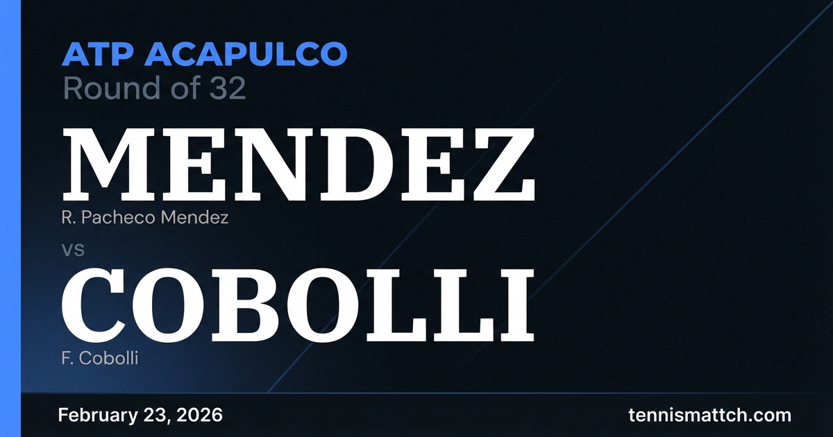 R. Pacheco Mendez vs F. Cobolli — ATP Acapulco 2026 Preview