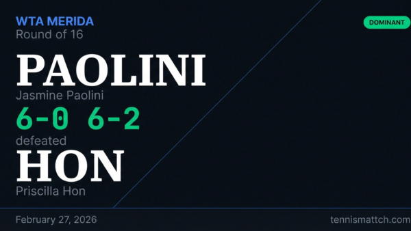 Jasmine Paolini vs Priscilla Hon — WTA Merida 2026