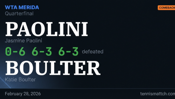 Jasmine Paolini vs Katie Boulter — WTA Merida 2026