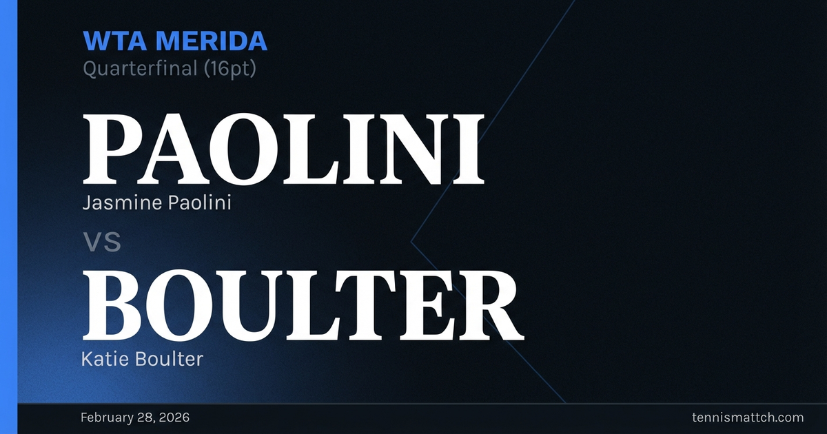 Jasmine Paolini vs Katie Boulter — WTA Merida 2026 Preview