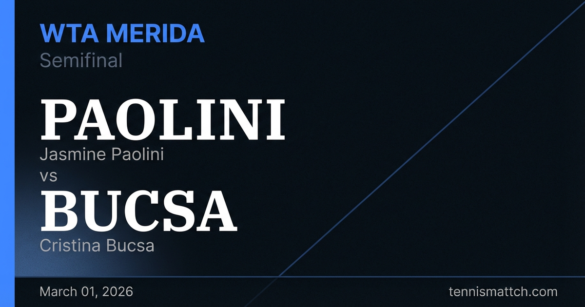 Jasmine Paolini vs Cristina Bucsa — WTA Merida 2026 Preview