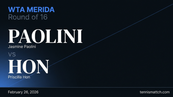 Jasmine Paolini vs Priscilla Hon — WTA Merida 2026 Preview