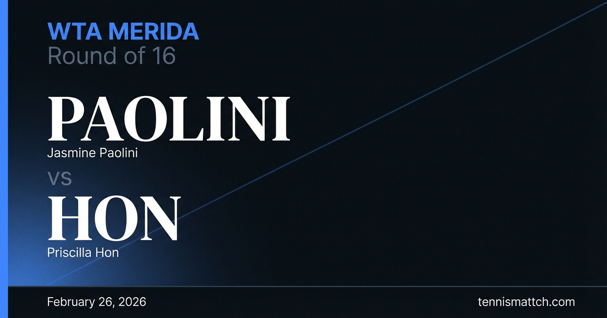 Jasmine Paolini vs Priscilla Hon — WTA Merida 2026 Preview