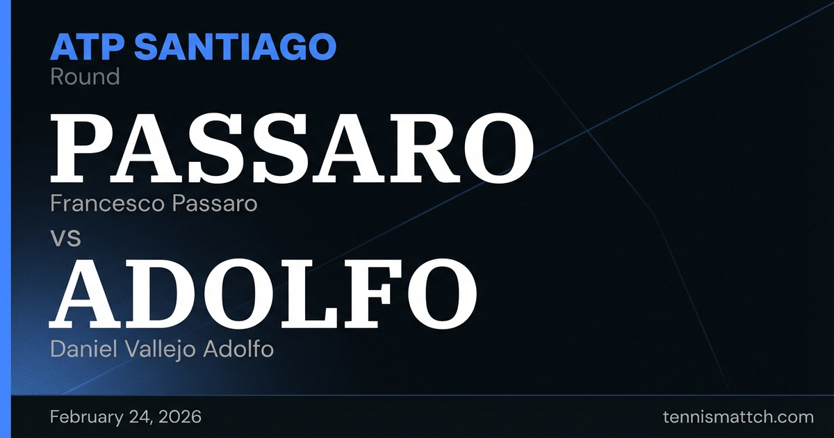 Francesco Passaro vs Daniel Vallejo Adolfo — ATP Santiago 2026 Preview