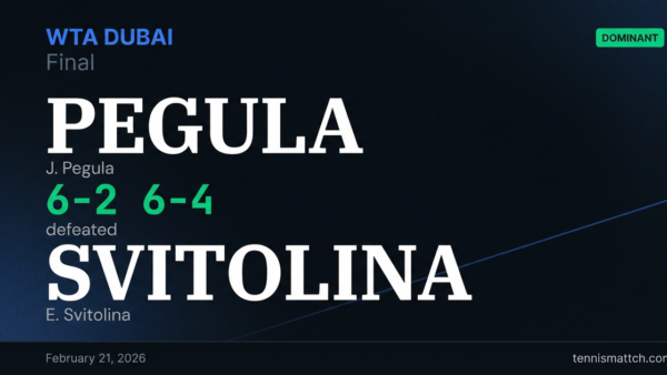 J. Pegula vs E. Svitolina — WTA Dubai 2026