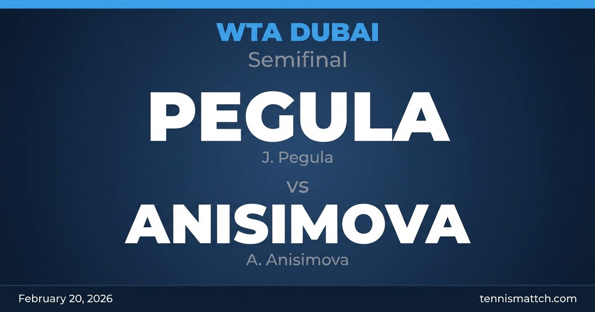 J. Pegula vs A. Anisimova — WTA Dubai 2026 Preview