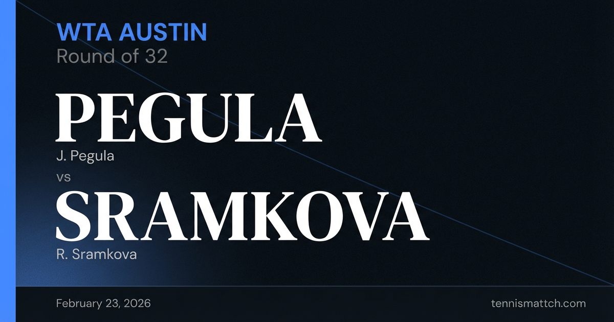 J. Pegula vs R. Sramkova — WTA Austin 2026 Preview