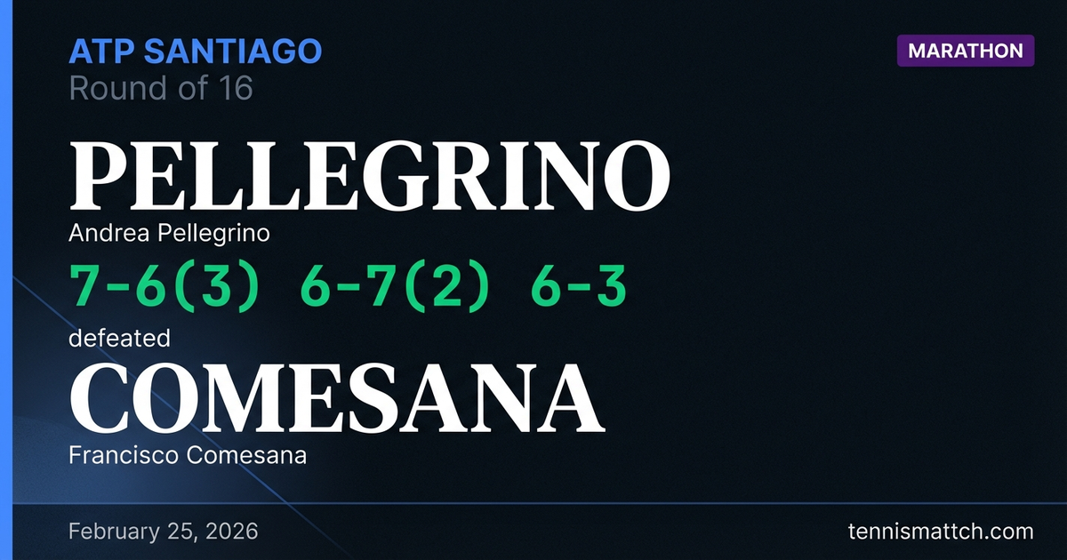 Andrea Pellegrino vs Francisco Comesana — ATP Santiago 2026