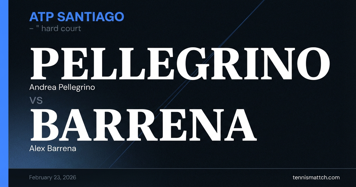 Andrea Pellegrino vs Alex Barrena — ATP Santiago 2026 Preview