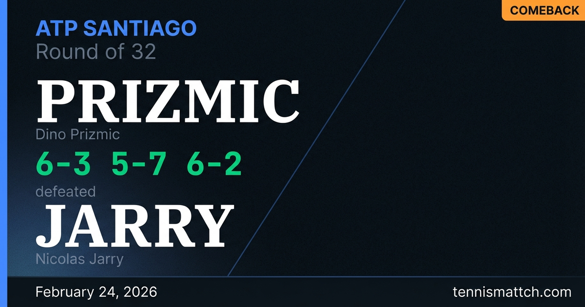 Dino Prizmic vs Nicolas Jarry — ATP Santiago 2026