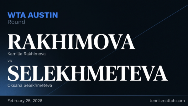 Kamilla Rakhimova vs Oksana Selekhmeteva — WTA Austin 2026 Preview