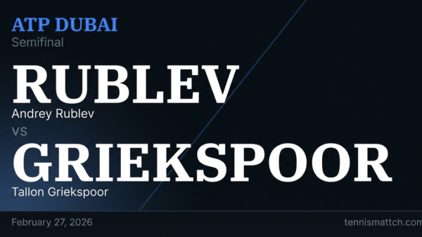 Andrey Rublev vs Tallon Griekspoor — ATP Dubai 2026 Preview