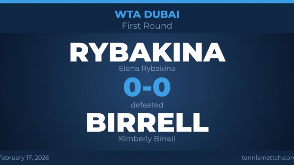 Elena Rybakina vs Kimberly Birrell — WTA Dubai 2026 Preview
