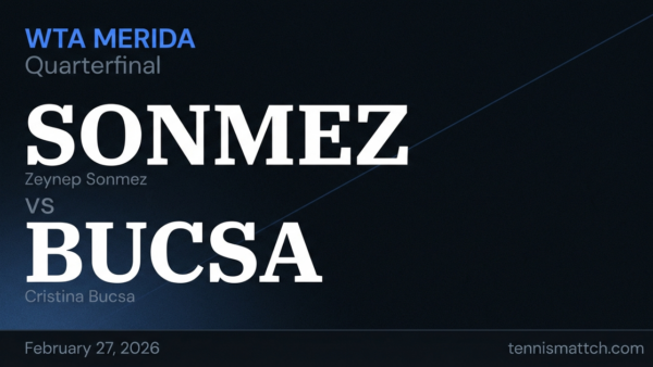 Zeynep Sonmez vs Cristina Bucsa — WTA Merida 2026 Preview