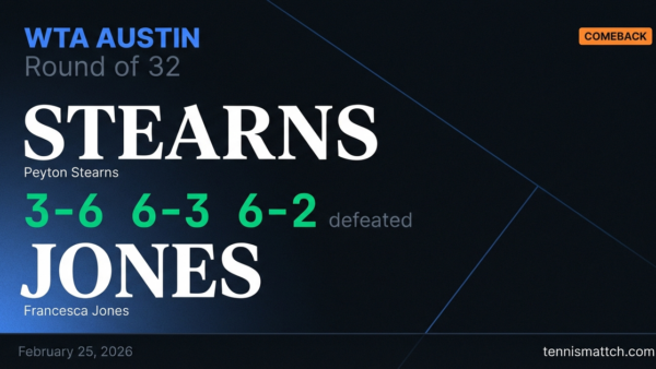 Peyton Stearns vs Francesca Jones — WTA Austin 2026