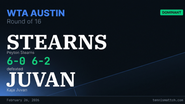Peyton Stearns vs Kaja Juvan — WTA Austin 2026