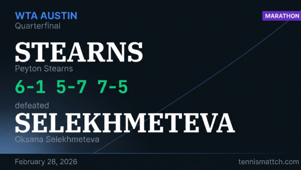 Peyton Stearns vs Oksana Selekhmeteva — WTA Austin 2026