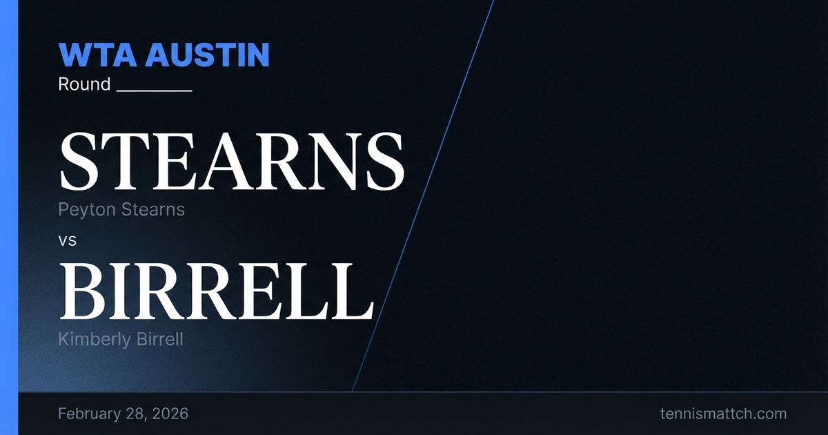 Peyton Stearns vs Kimberly Birrell — WTA Austin 2026 Preview