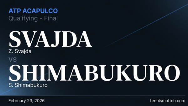 Z. Svajda vs S. Shimabukuro — ATP Acapulco 2026 Preview