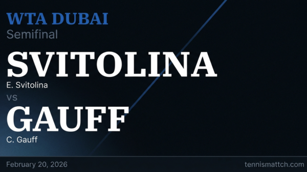 E. Svitolina vs C. Gauff — WTA Dubai 2026 Preview