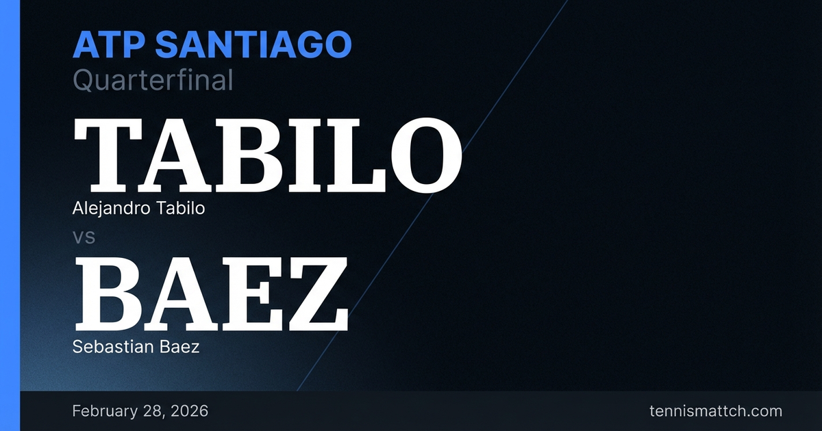 Alejandro Tabilo vs Sebastian Baez — ATP Santiago 2026 Preview