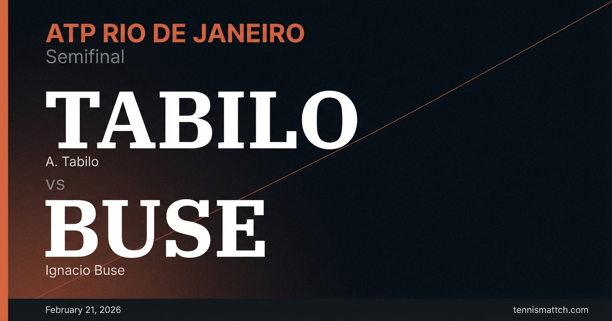 A. Tabilo vs Ignacio Buse — ATP Rio de Janeiro 2026 Preview