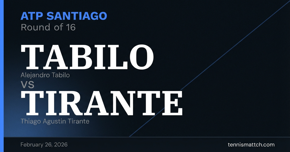 Alejandro Tabilo vs Thiago Agustin Tirante — ATP Santiago 2026 Preview