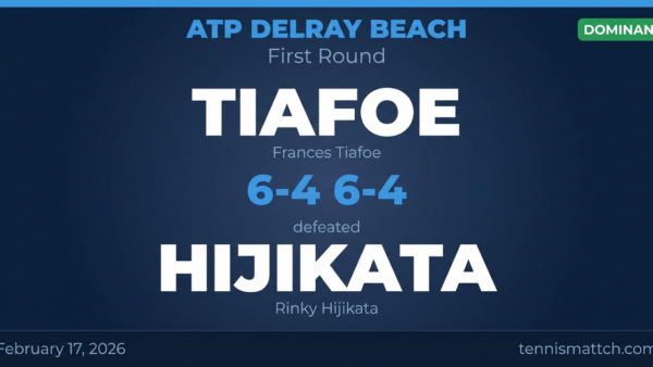 Frances Tiafoe vs Rinky Hijikata — ATP Delray Beach 2026