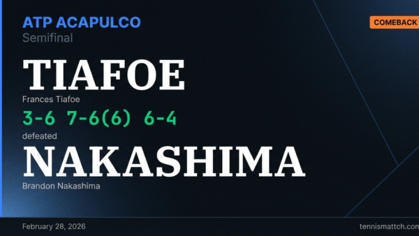 Frances Tiafoe vs Brandon Nakashima — ATP Acapulco 2026