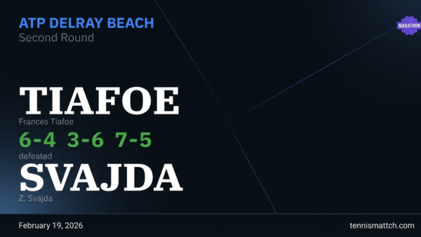 Frances Tiafoe vs Z. Svajda — ATP Delray Beach 2026