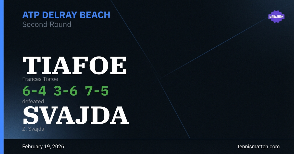 Frances Tiafoe vs Z. Svajda — ATP Delray Beach 2026