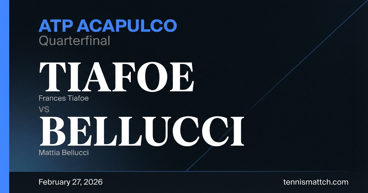 Frances Tiafoe vs Mattia Bellucci — ATP Acapulco 2026 Preview