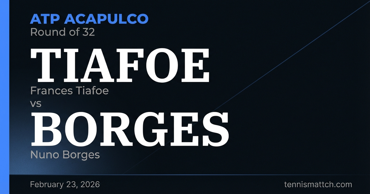 Frances Tiafoe vs Nuno Borges — ATP Acapulco 2026 Preview