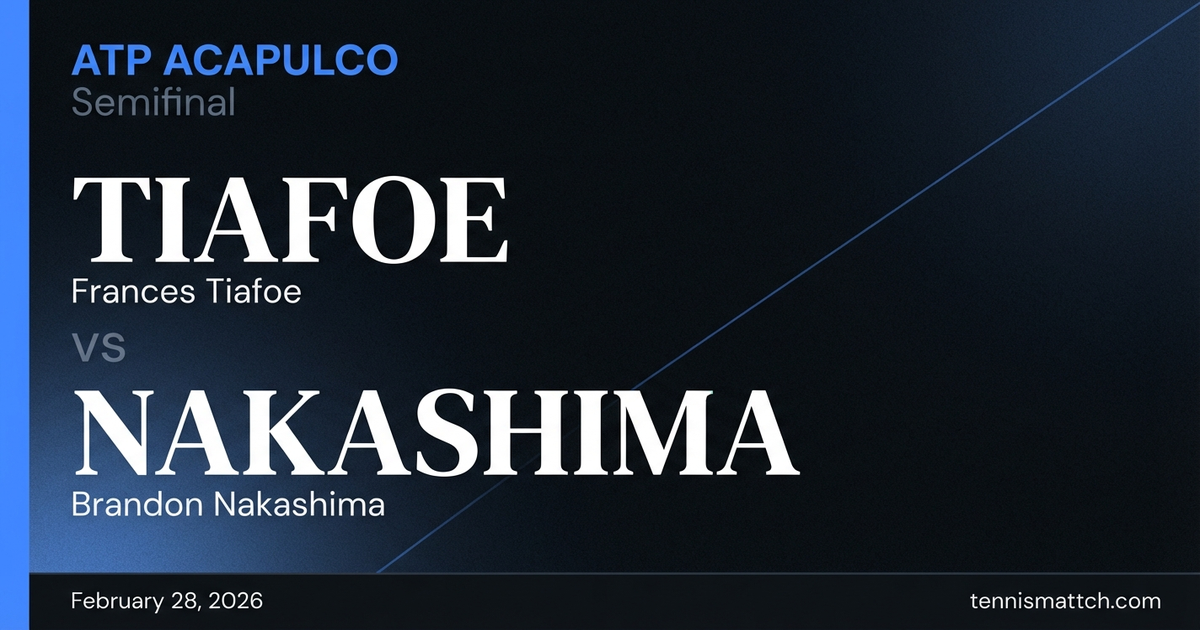 Frances Tiafoe vs Brandon Nakashima — ATP Acapulco 2026 Preview