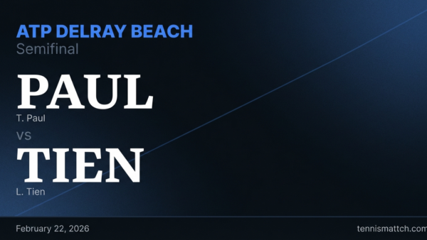 T. Paul vs L. Tien — ATP Delray Beach 2026 Preview