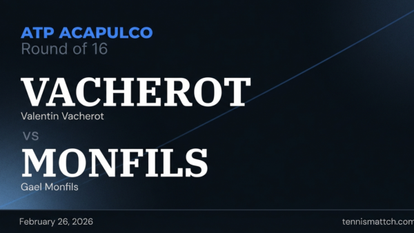 Valentin Vacherot vs Gael Monfils — ATP Acapulco 2026 Preview