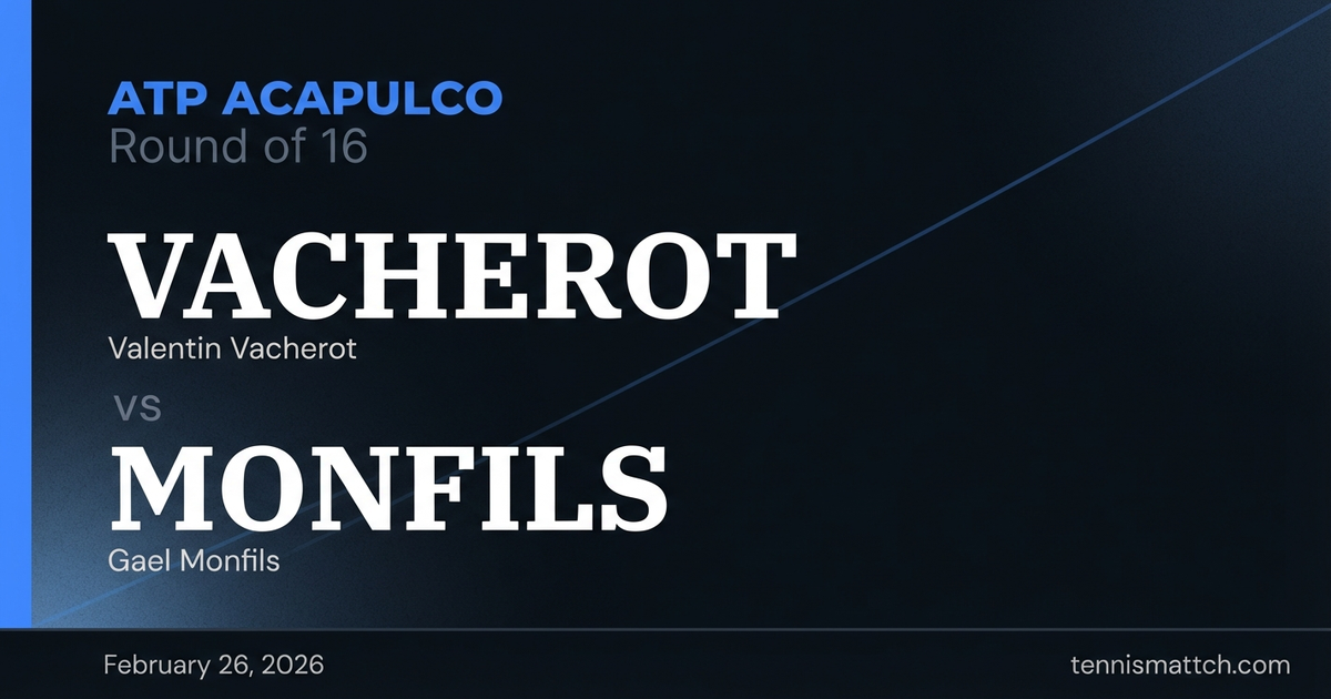 Valentin Vacherot vs Gael Monfils — ATP Acapulco 2026 Preview