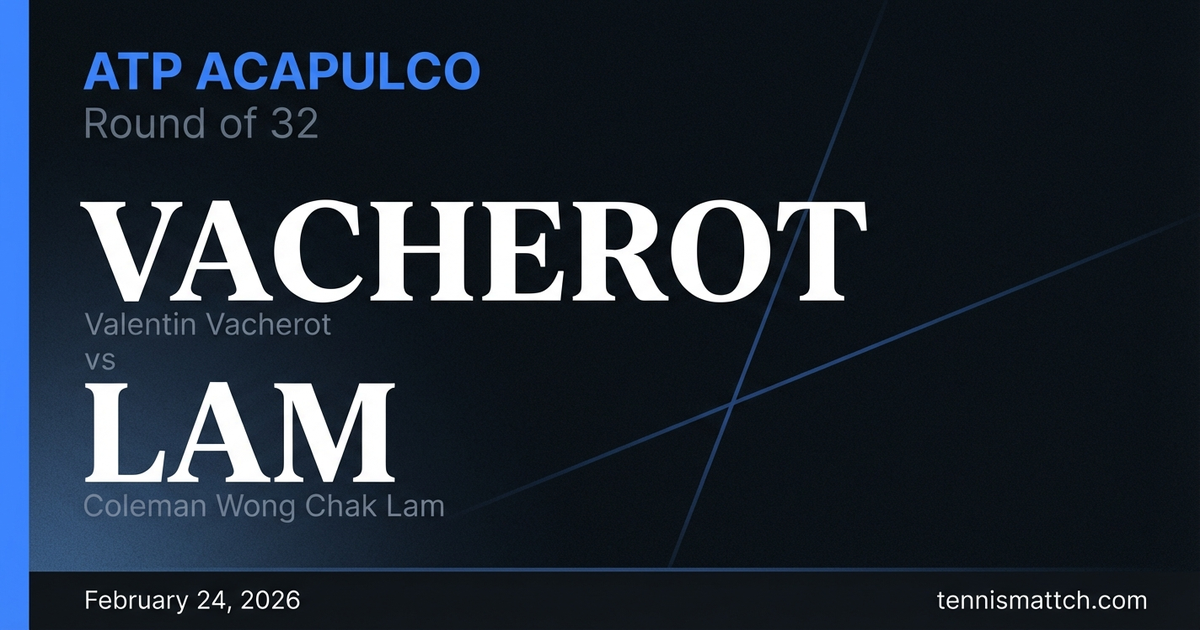 Valentin Vacherot vs Coleman Wong Chak Lam — ATP Acapulco 2026 Preview
