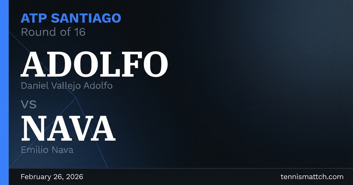 Daniel Vallejo Adolfo vs Emilio Nava — ATP Santiago 2026 Preview