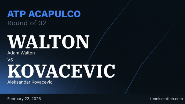 Adam Walton vs Aleksandar Kovacevic — ATP Acapulco 2026 Preview