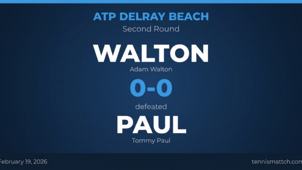 Adam Walton vs Tommy Paul — ATP Delray Beach 2026 Preview