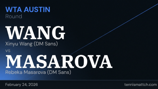 Xinyu Wang vs Rebeka Masarova — WTA Austin 2026 Preview