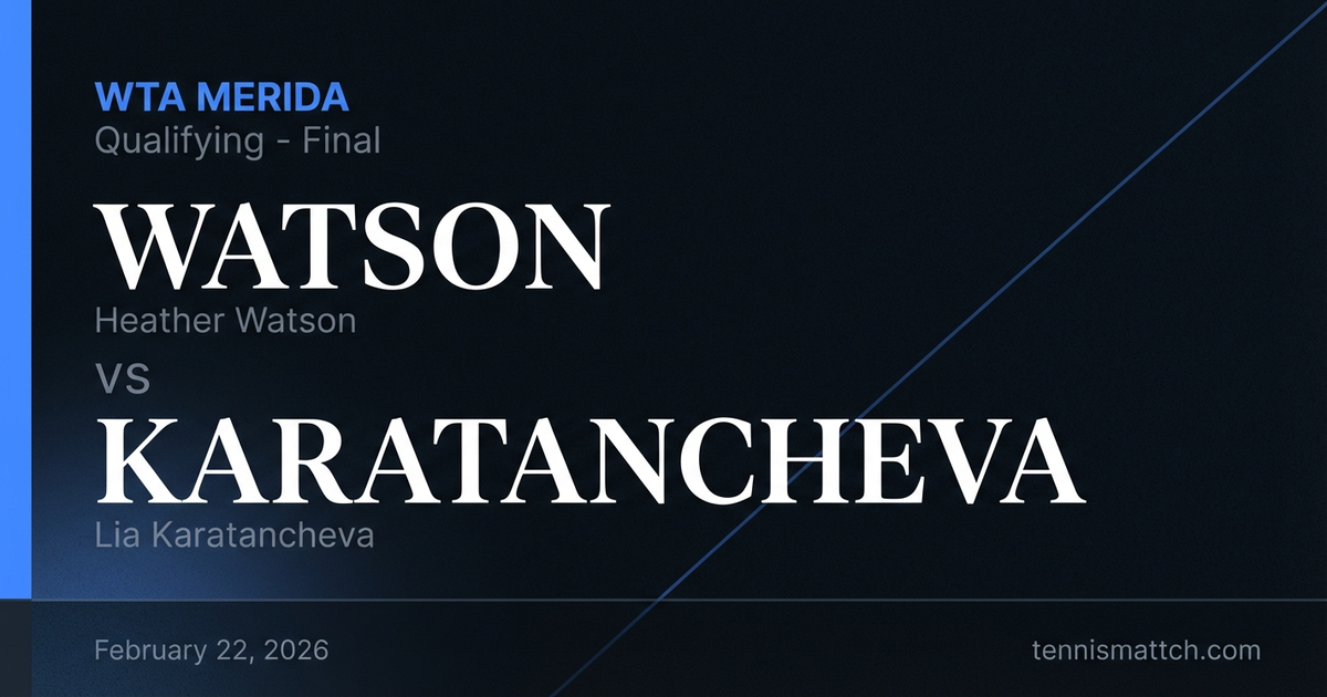 Heather Watson vs Lia Karatancheva — WTA Merida 2026 Preview