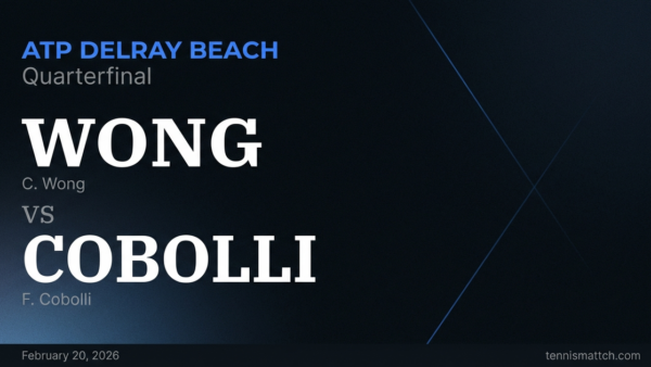 C. Wong vs F. Cobolli — ATP Delray Beach 2026 Preview