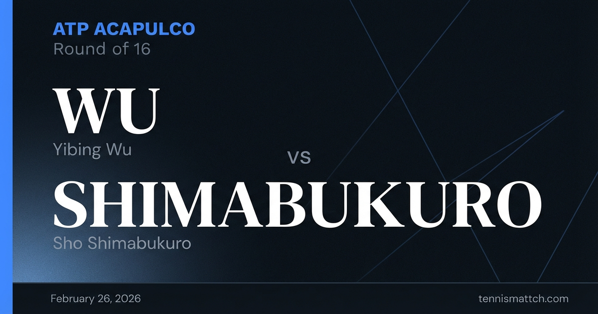 Yibing Wu vs Sho Shimabukuro — ATP Acapulco 2026 Preview