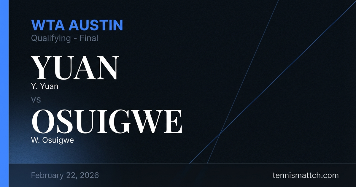 Y. Yuan vs W. Osuigwe — WTA Austin 2026 Preview