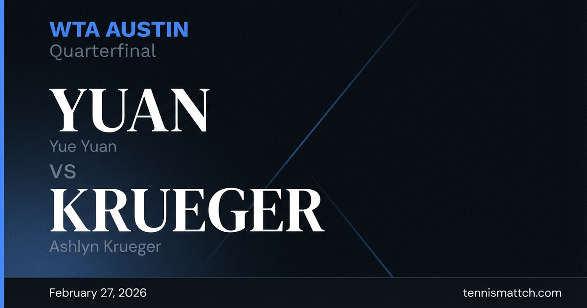 Yue Yuan vs Ashlyn Krueger — WTA Austin 2026 Preview