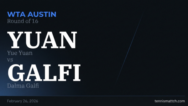 Yue Yuan vs Dalma Galfi — WTA Austin 2026 Preview